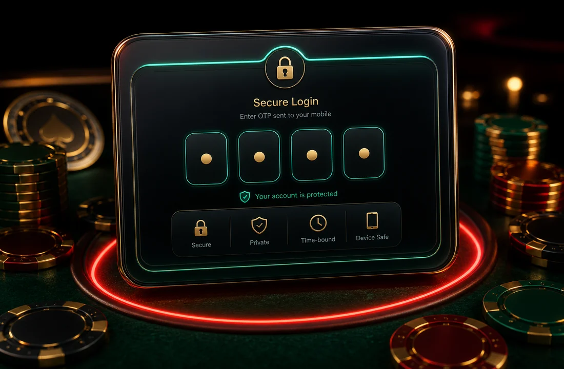 Dark login screen note board with PIN-style symbols